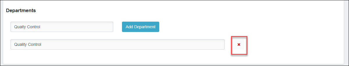 delete the department.
