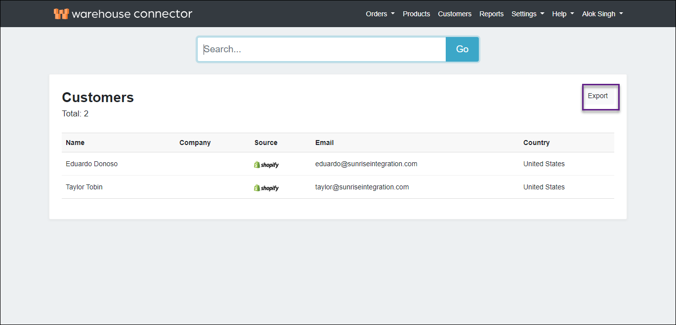 export customers export customers