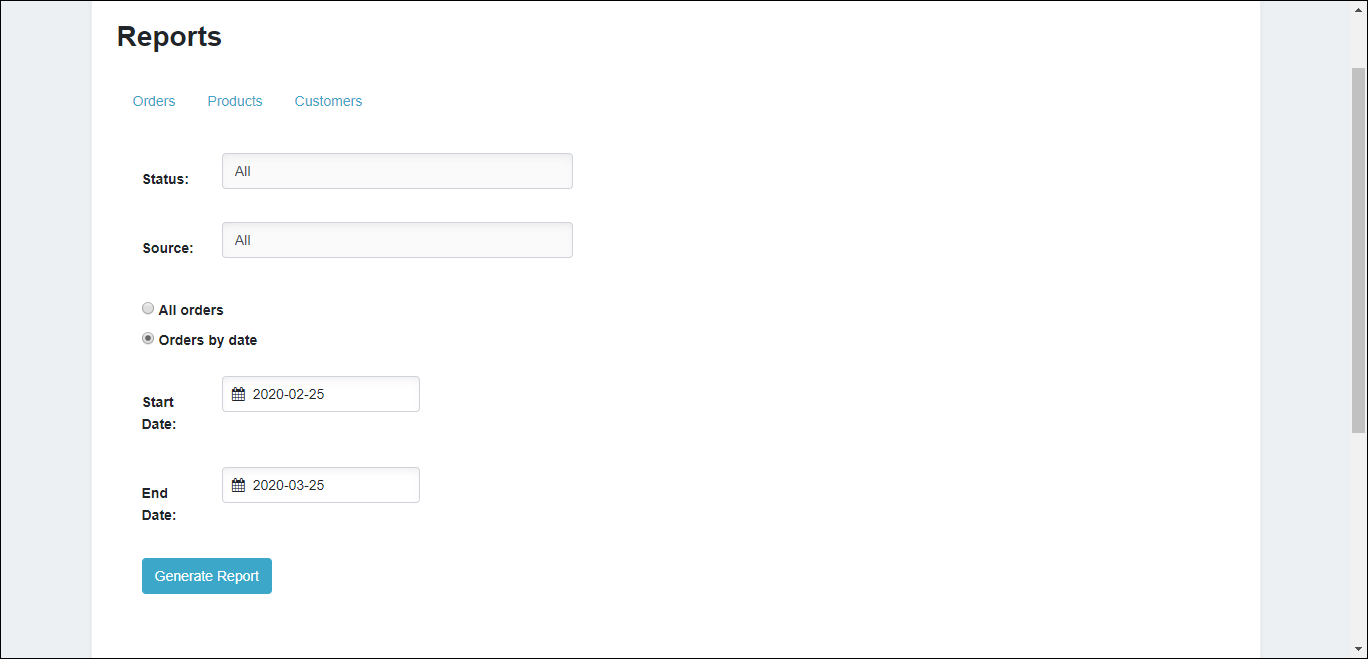 generate report generate report