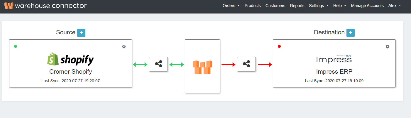 Impress connector is added